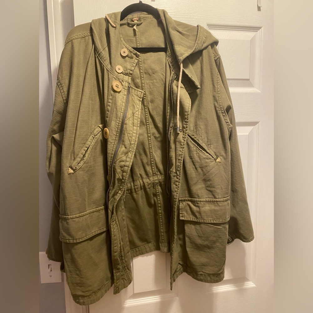 Vintage Free People jacket in army green
